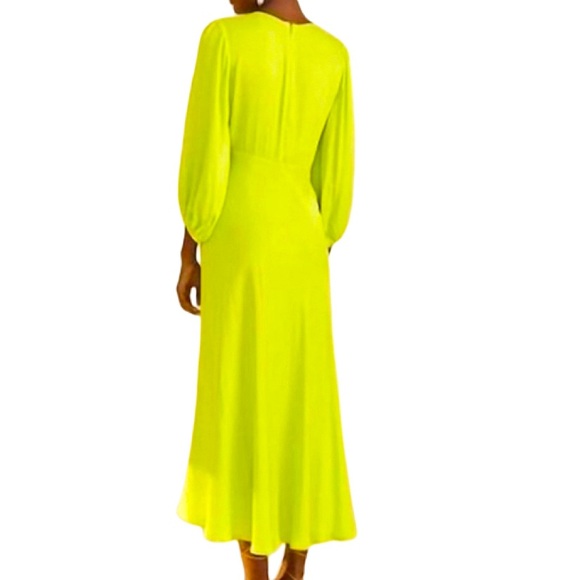 NWT Farm Rio Piping Lime Green Midi Dress - Sz S - Picture 2 of 10
